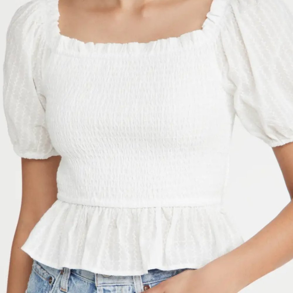 Lost + Wander Coconut Vine Babydoll Top SZ: Medium